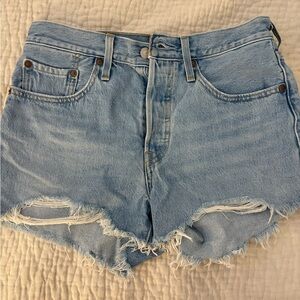 Levi’s 501 Light Blue Denim Shorts
